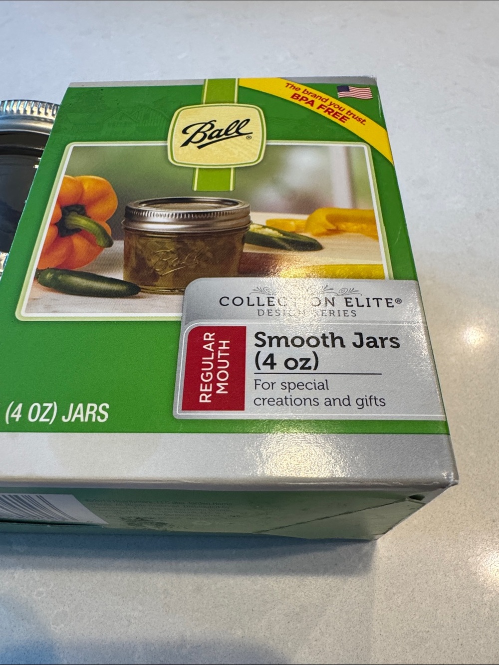 Ball Collection Elite Smooth 4 oz Jars - Clear Glass (Set of 4) - Picture 5 of 5